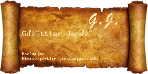 Göttler Jenő névjegykártya